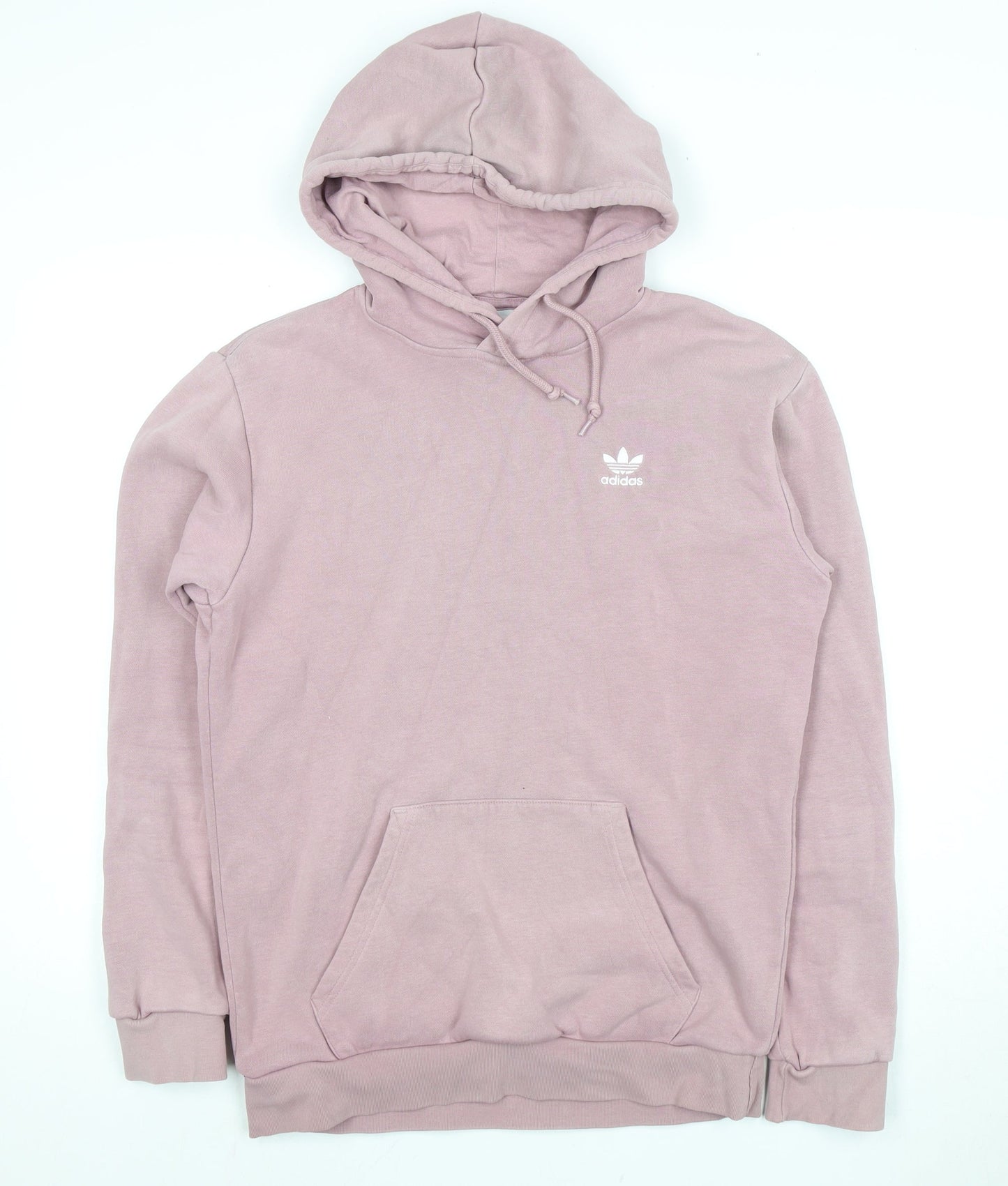 Adidas Unisex Adults Pink Pullover Hoodie, Size S