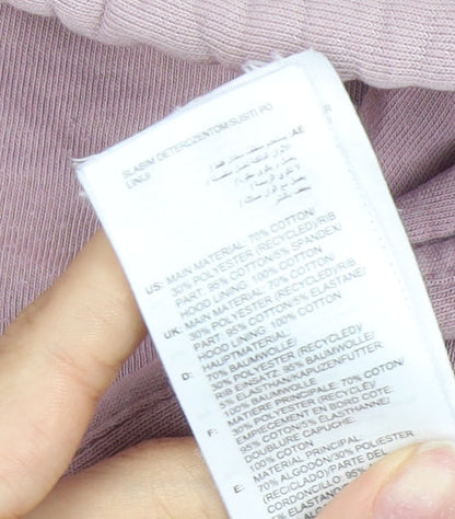 Adidas Unisex Adults Pink Pullover Hoodie, Size S