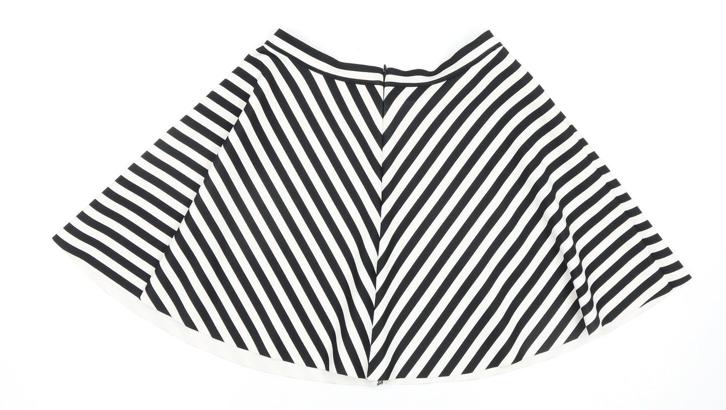 Abercrombie & Fitch Women's Black Striped Skirt M