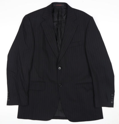 Mens UK Size 38 Jeff Banks Regular Black Suit Jacket