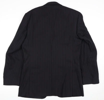 Mens UK Size 38 Jeff Banks Regular Black Suit Jacket