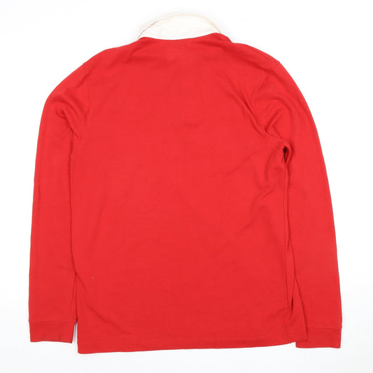 Under Armour Men's Red Rugby Polo Shirt, Size M