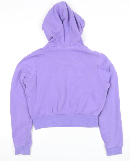 FILA Women's Purple Pullover Hoodie S - Logo Accent