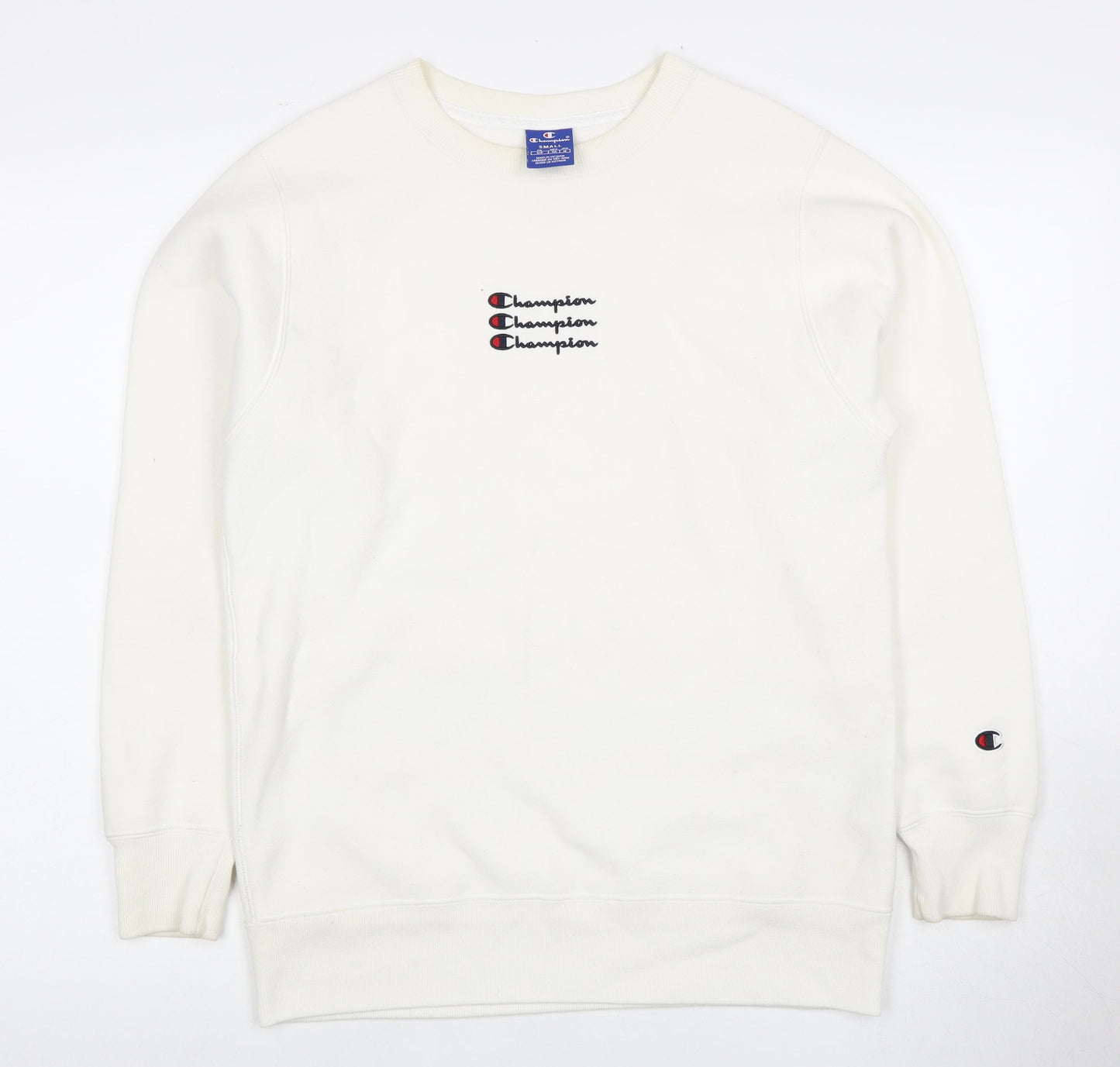 Mens UK Size S Champion White Pullover Sweatshirt