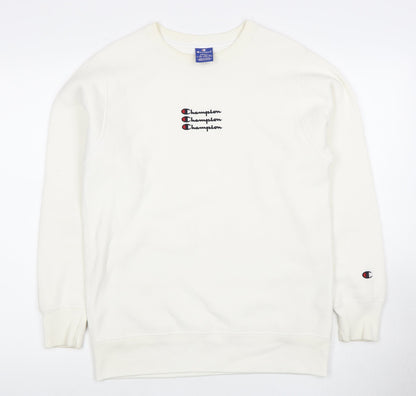 Mens UK Size S Champion White Pullover Sweatshirt