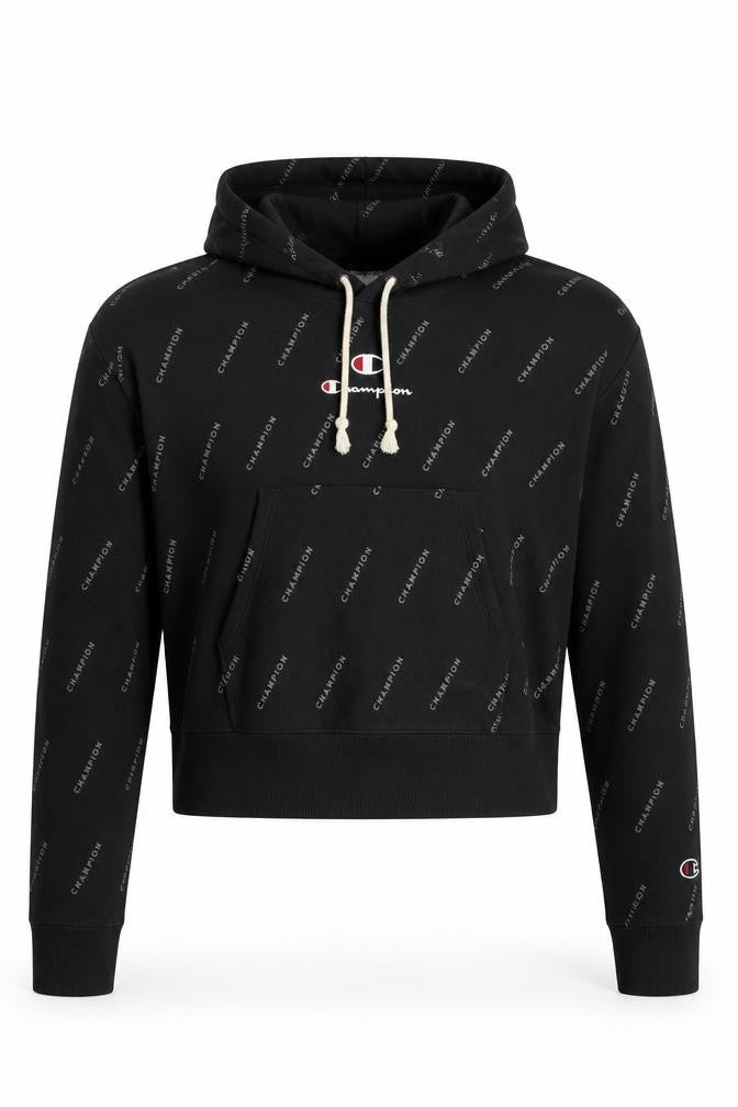 Womens UK Size S Champion Black Pullover Hoodie