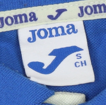 Joma Men's Blue Polo Shirt, Short Sleeve, Size S