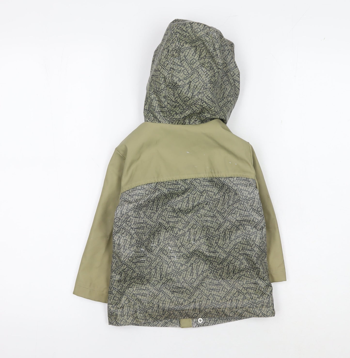 River Island Boys Green Geometric Rain Coat - 12-18 Months