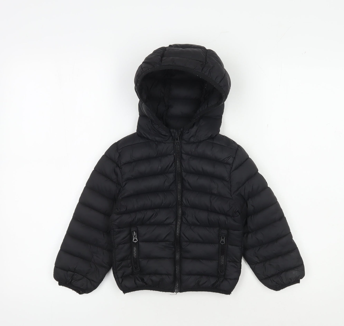 SoulCal & Co Black Boys Puffer Jacket 3-4 Years Hooded