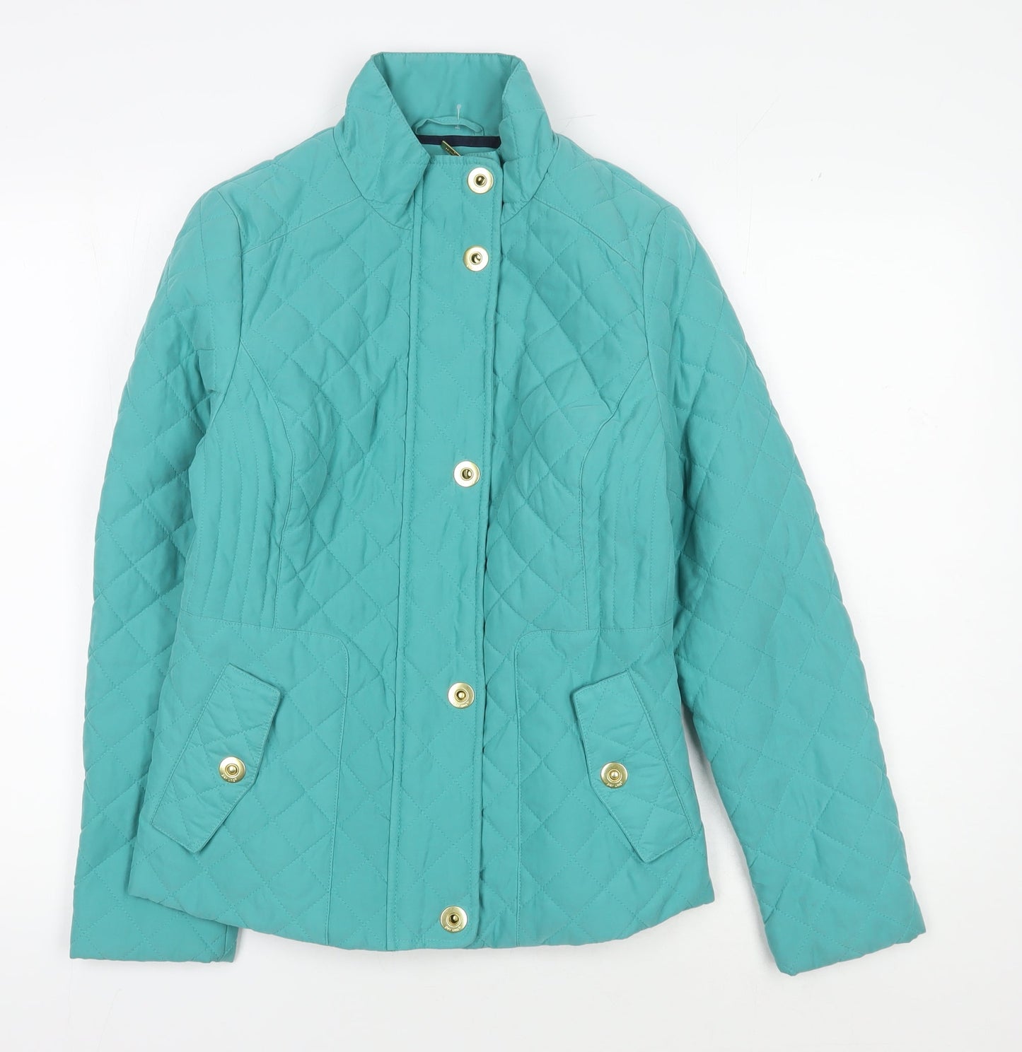 Womens UK Size 8 Marks and Spencer Green Quilted Coat