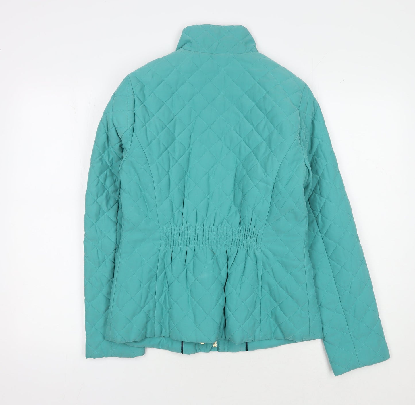 Womens UK Size 8 Marks and Spencer Green Quilted Coat
