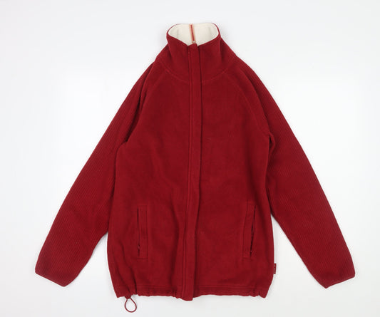 Maine New England Women's Red Fleece Jacket Size 10