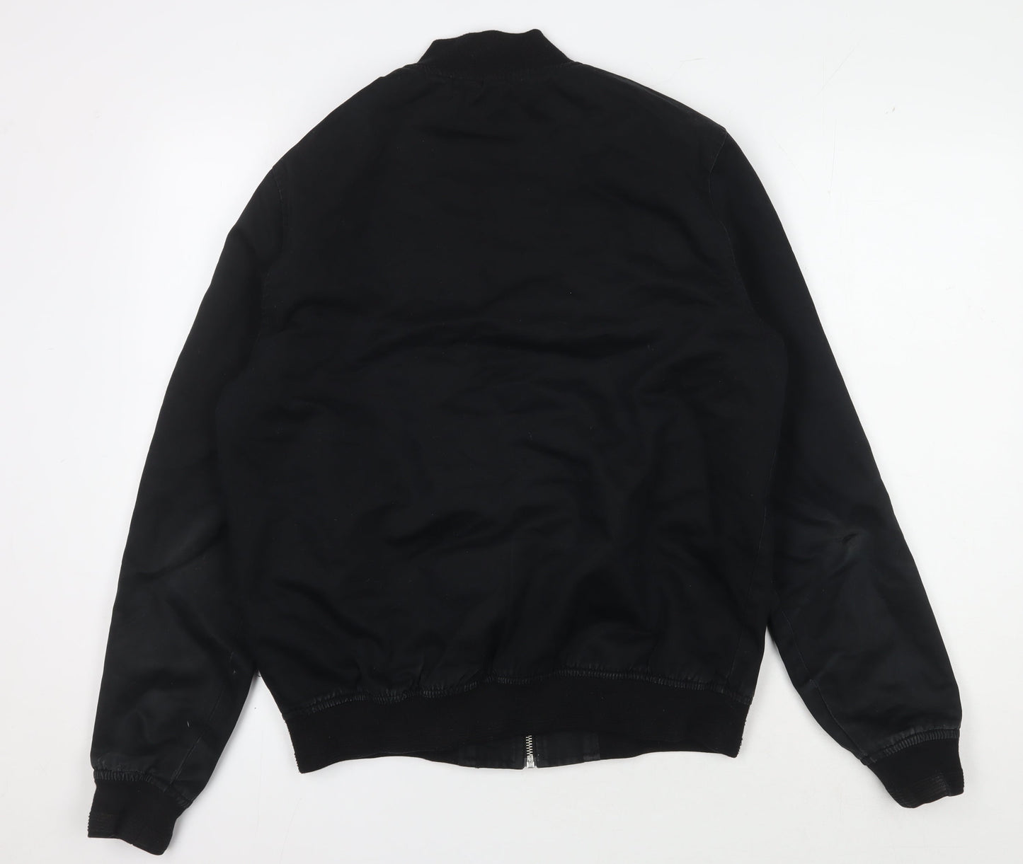 Mens UK Size M Topman Black Bomber Jacket