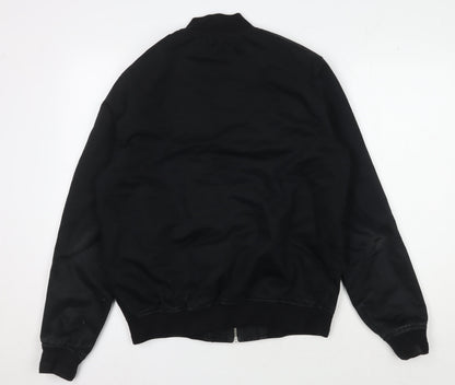 Mens UK Size M Topman Black Bomber Jacket