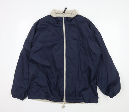 Mens UK Size M Result Blue Windbreaker Coat