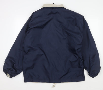 Mens UK Size M Result Blue Windbreaker Coat