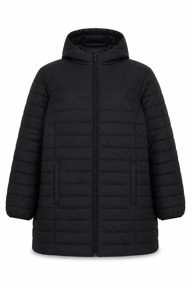 Peter Storm Womens Black Puffer Jacket 16 Plus Hooded