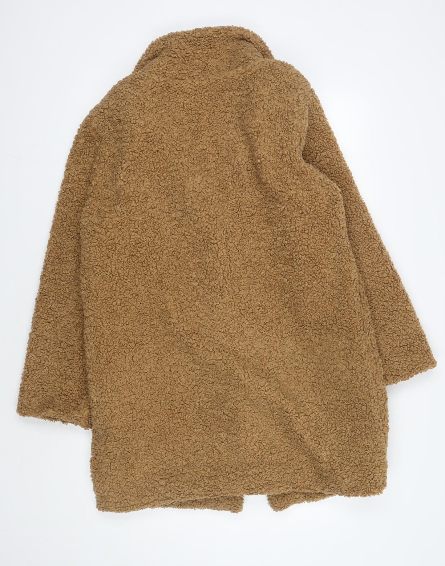 Tenki Women's Brown Fleece Mid-Length Coat S