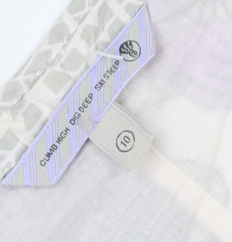 Women's Purple Floral Dress Cotton, Size 10, Sleeveless