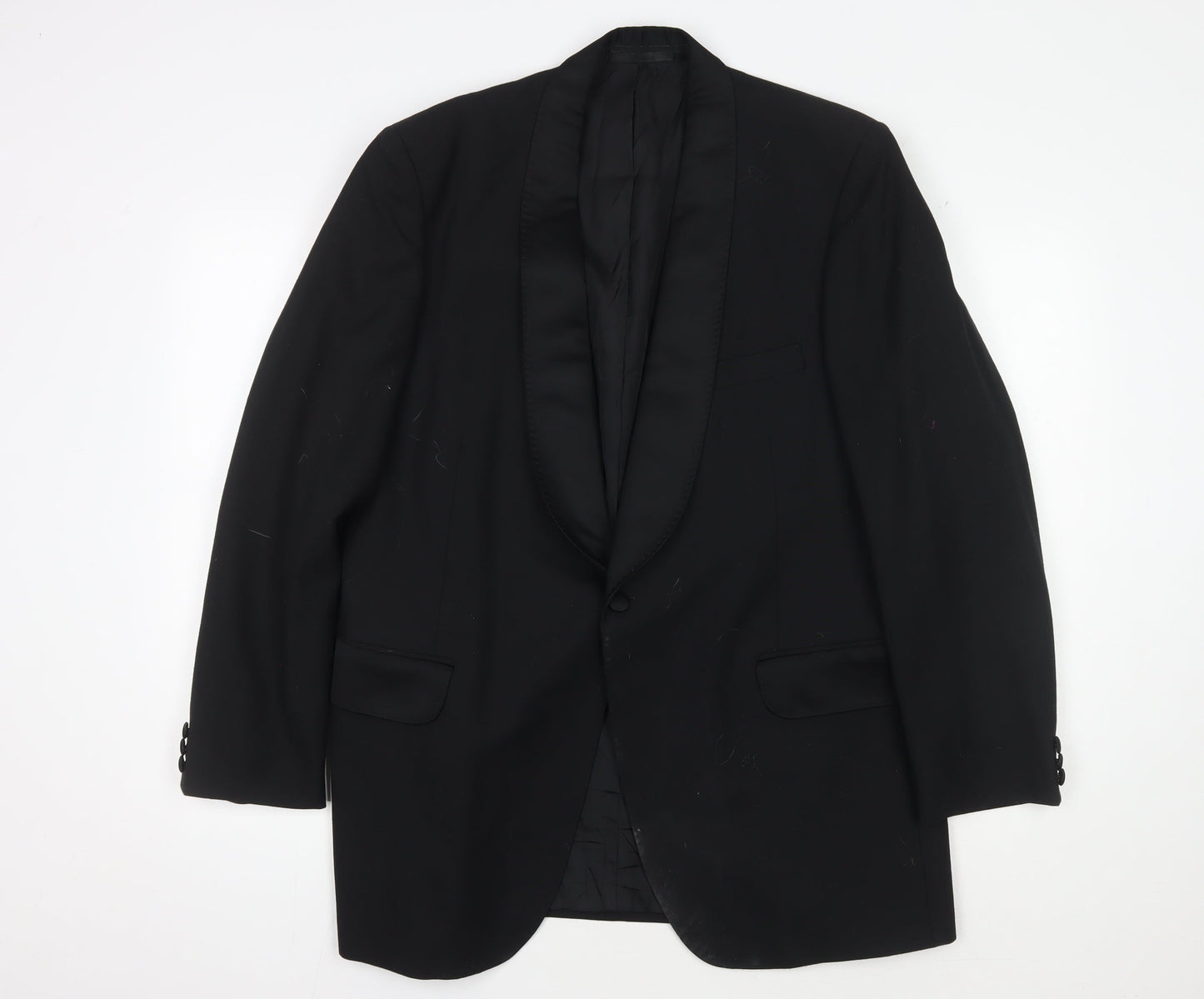 Mens UK Size 42 Moss Bros Regular Black Suit Tuxedo