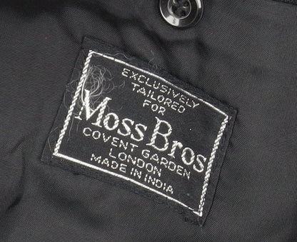 Mens UK Size 42 Moss Bros Regular Black Suit Tuxedo