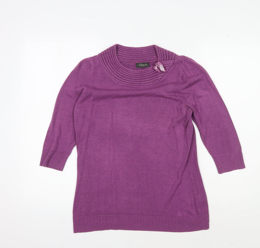 Alexon Women's Purple Knit Pullover Jumper - Size L