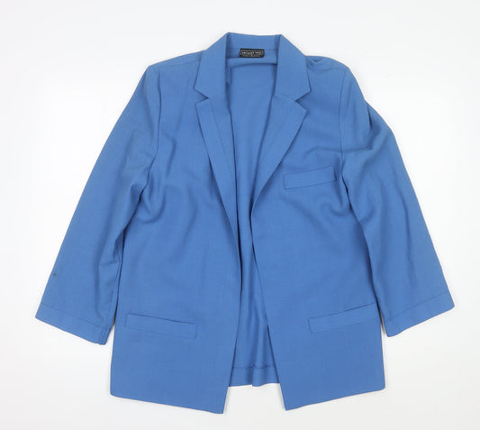 Jacques Vert Women's Blue Blazer Size 12 - Classic Style