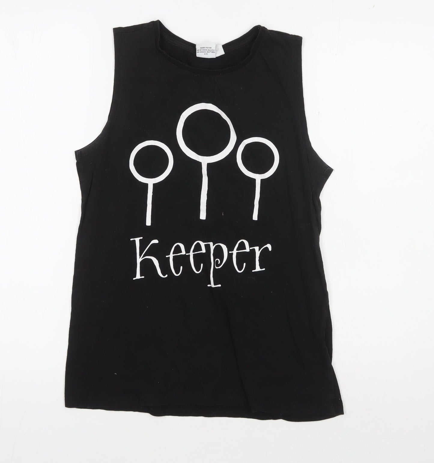 Unisex Adults UK Size 10 Harry Potter Black Basic Tank