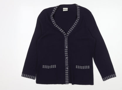 Eastex Women's Black Cardigan, Size 10 - V-Neck, Long Sleeve