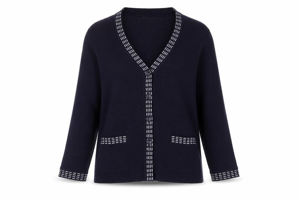 Womens UK Size 10 Eastex Black Cardigan Jumper