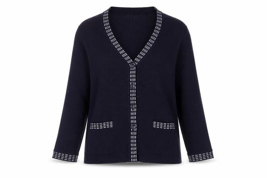 Womens UK Size 10 Eastex Black Cardigan Jumper