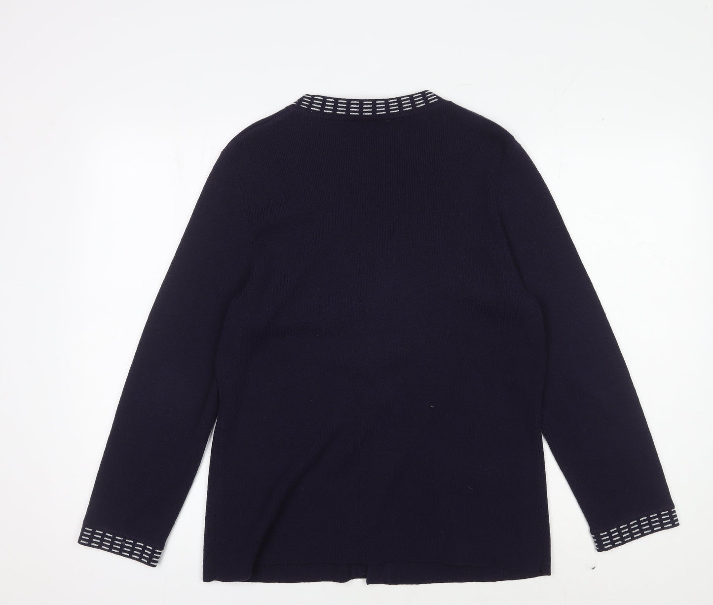 Eastex Women's Black Cardigan, Size 10 - V-Neck, Long Sleeve