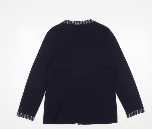 Eastex Women's Black Cardigan, Size 10 - V-Neck, Long Sleeve