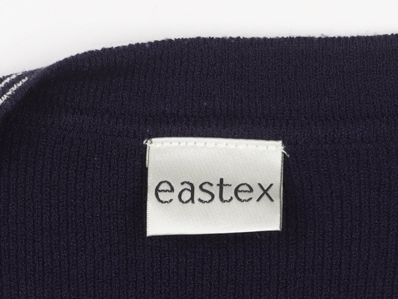 Eastex Women's Black Cardigan, Size 10 - V-Neck, Long Sleeve