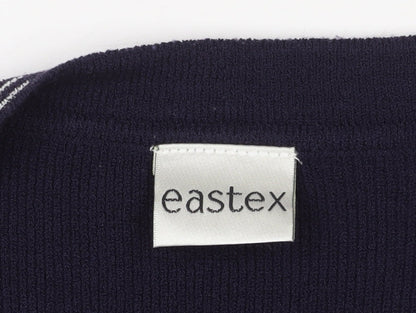 Eastex Women's Black Cardigan, Size 10 - V-Neck, Long Sleeve