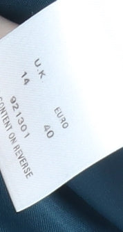 Eastex Women's Green Blazer - Size 14, Herringbone Pattern