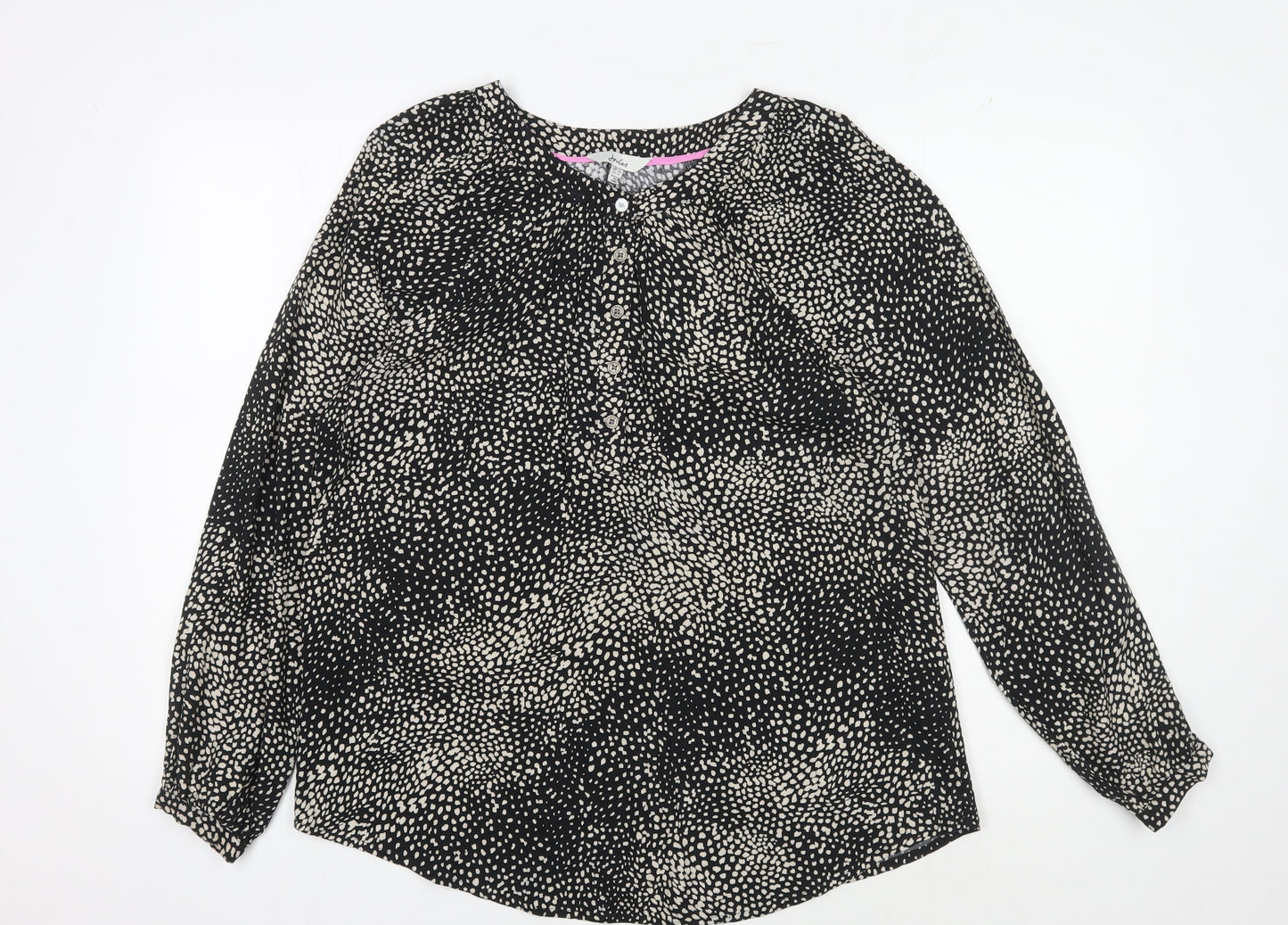 Womens UK Size 10 Joules Black  Blouse