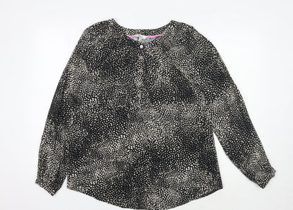 Womens UK Size 10 Joules Black  Blouse