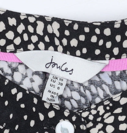 Womens UK Size 10 Joules Black  Blouse