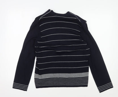 Eastex Women's Blue Striped Cardigan Size 10