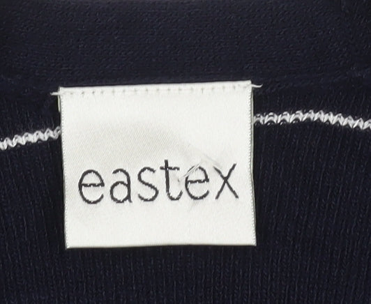 Eastex Women's Blue Striped Cardigan Size 10