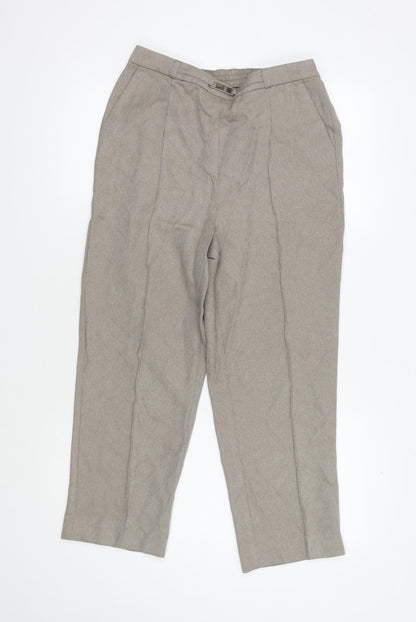 Womens UK Size 12 Honor Millburn Regular Fit Casual Workwear Beige Trousers