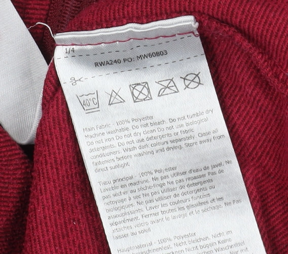 Regatta Women's Red Pullover Sweatshirt Size 12