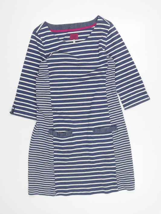 Joules Women's Blue Striped Dress Size 10