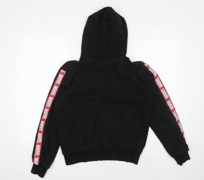 Marvel Boys Black XS Pullover Hoodie with Logo Accents