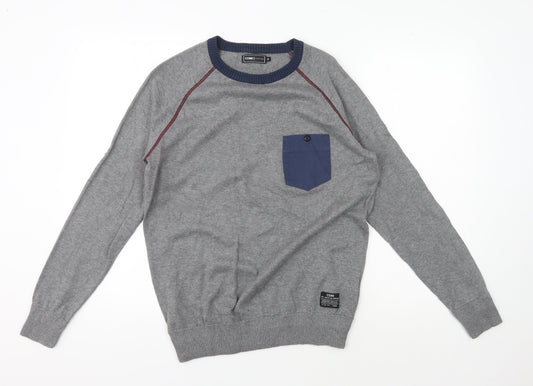 Jack & Jones Men’s Grey Crew Neck Pullover Jumper M