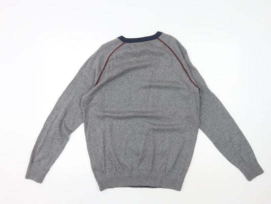 Jack & Jones Men’s Grey Crew Neck Pullover Jumper M