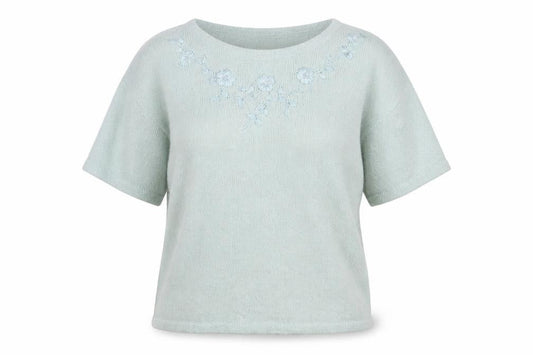 Front view of Honor Millburn Women's Green jumper, size L