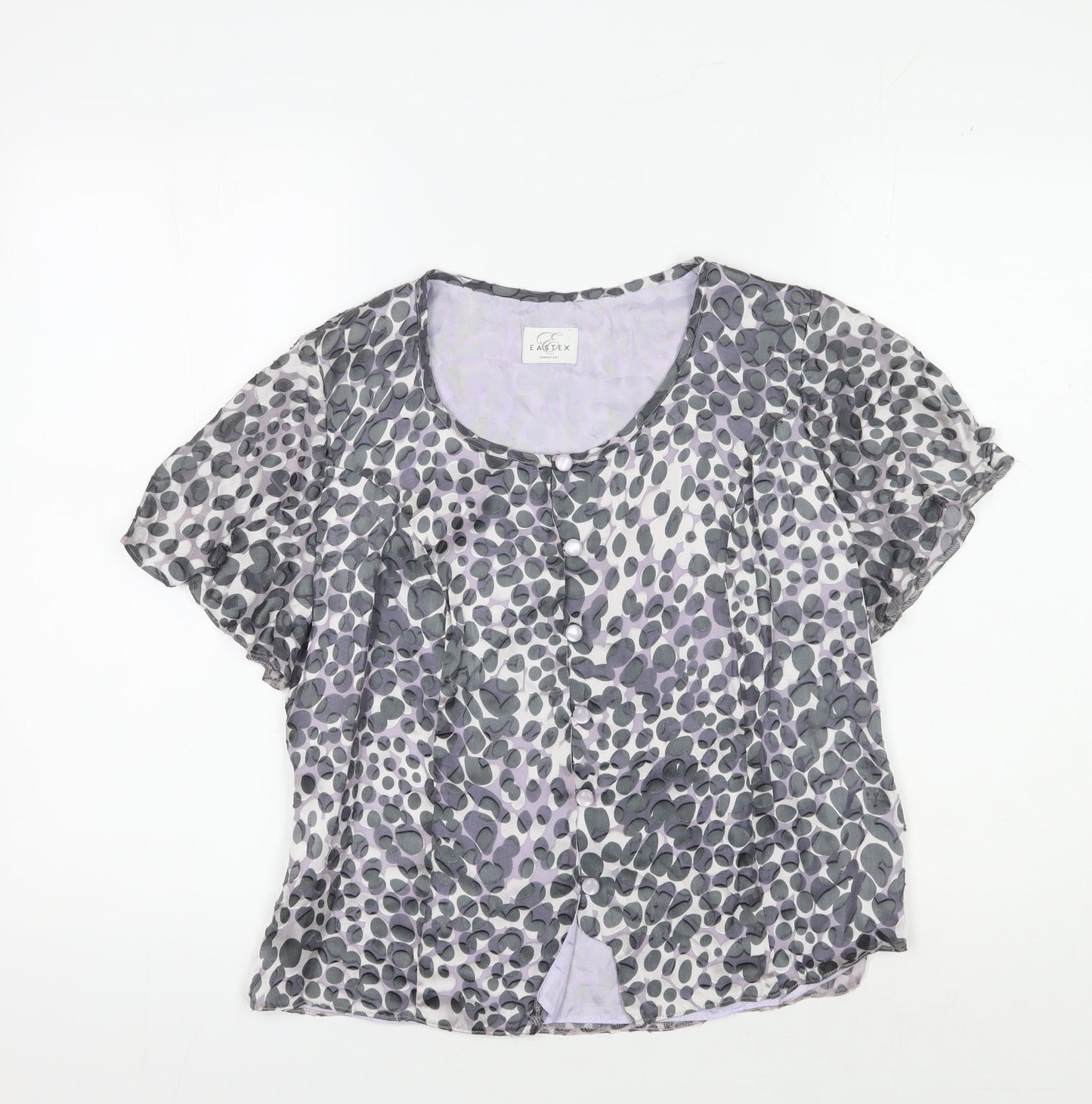 Womens UK Size 10 Eastex Grey  Blouse