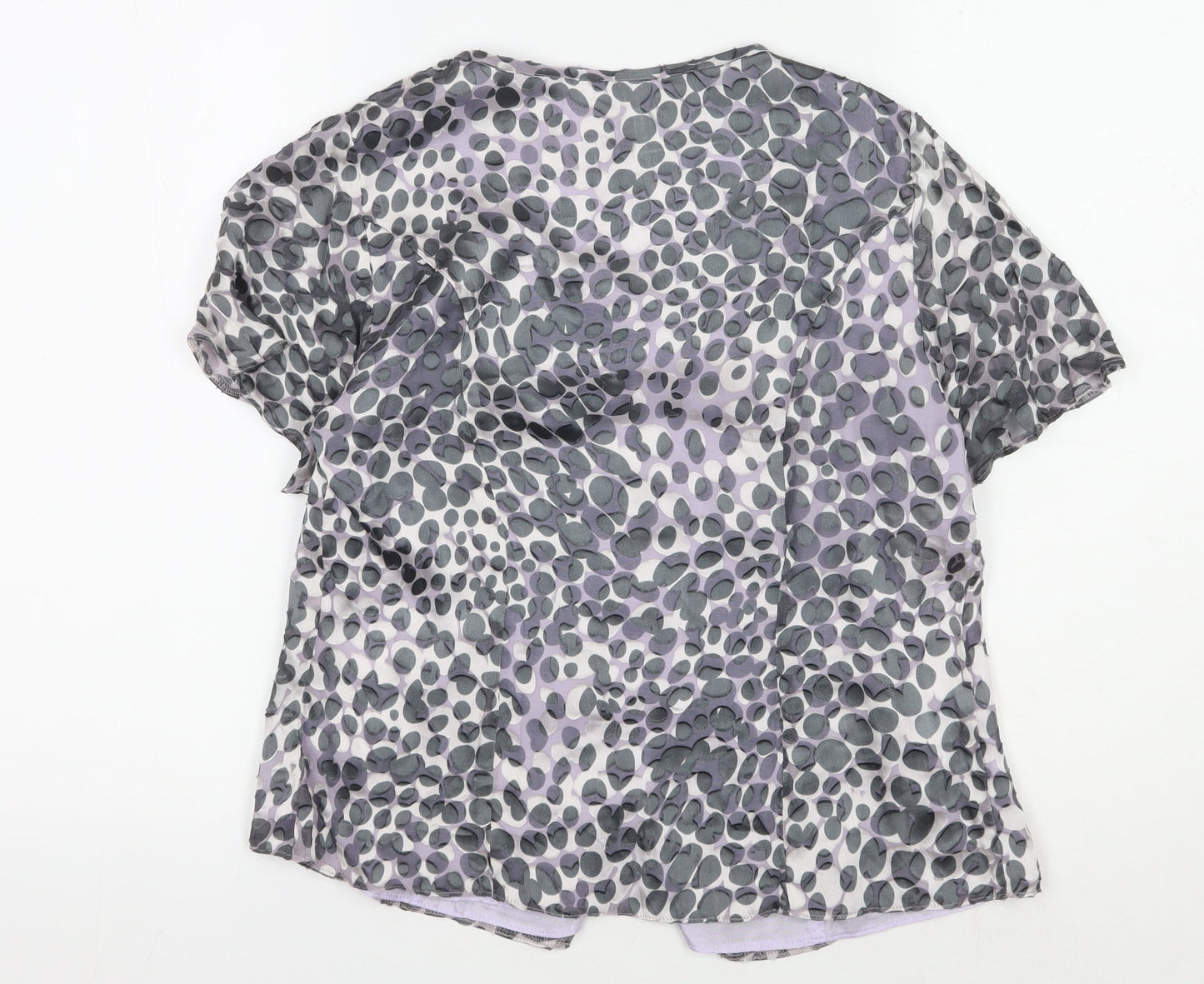 Womens UK Size 10 Eastex Grey  Blouse